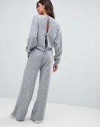 Micha Lounge Relaxed Jumpsuit With Cut Out Back Detail - Gray