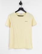 Na-kd Logo Print T-shirt In Yellow