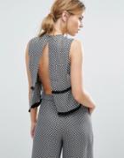 Finders Bailey Open Back Top Co-ord - Black