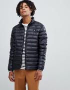 Wood Wood Joel Quilted Puffer Jacket In Black - Black