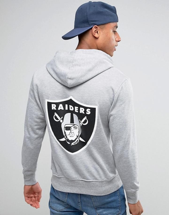 Majestic Raiders Hoodie With Back Print - Gray