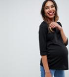 New Look Maternity Top In Black - Black