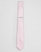 Burton Menswear Wedding Tie In Light Pink Polka Dot - Pink