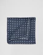 Asos Pocket Square With Polka Design In Wool - Blue
