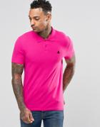 Asos Muscle Pique Polo Shirt In Pink - Pink