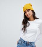 Asos Design Petite Ultimate Top With Long Sleeve And Crew Neck In White