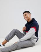 Jack & Jones Core Hoodie With Color Stripe And Chest Branding - Gray