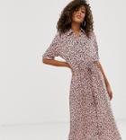 New Look Tall Shirt Dress In Pink Polka Dot