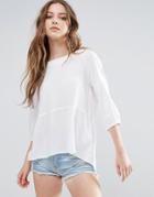 Blend She Julie 3/4 Sleeve Blouse - White