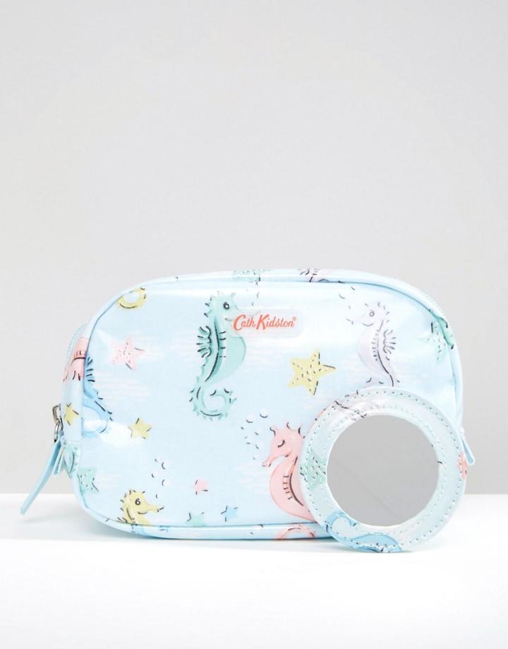 Cath Kidston Classic Box Makeup Case With Nylon Zip - Small Seahorses - Small Seahorses