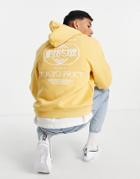 River Island Regular Fit Tokyo Project Hoodie In Yellow