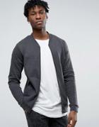Only & Sons Jersey Bomber Jacket - Black