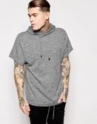 Asos Knitted T-shirt With Hood - Black