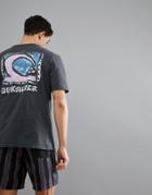 Quiksilver Durable Dens T-shirt With Back Print In Black - Black
