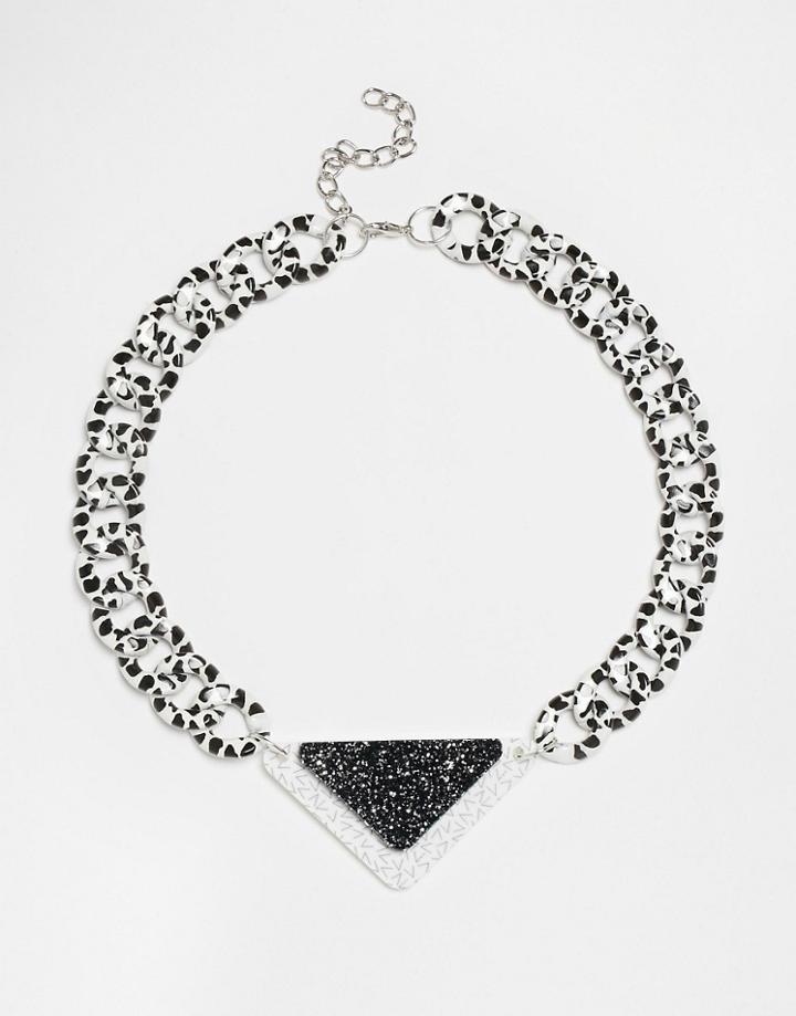 Suzywan Deluxe Mono Glitter Necklace - Black