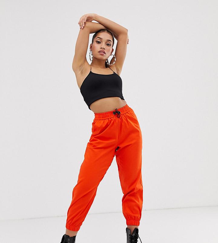 Collusion Petite Cuffed Cargo Pants - Orange