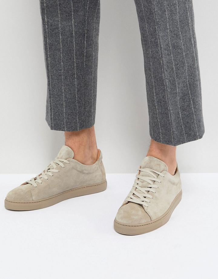 Selected Homme Premium Suede Sneakers - Beige