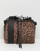 Allsaints Vincent Crossbody Bag In Leopard - Multi