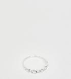 Asos Design Sterling Silver Ring In Open Link Chain Design - Silver