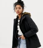 Vans Black Faux Fur Lined Coat