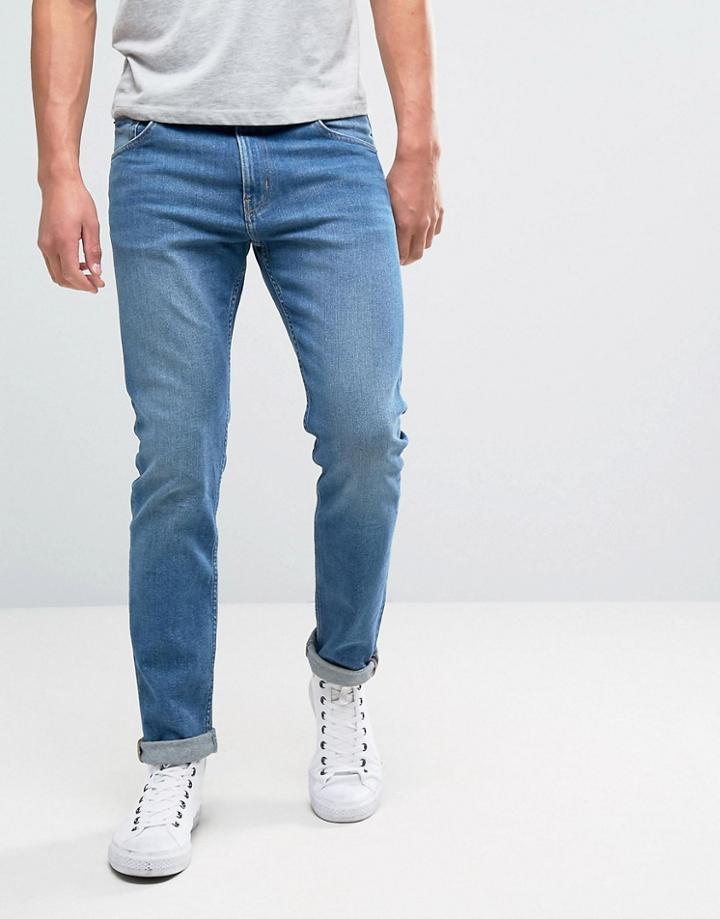 Weekday Friday Skinny Jean Cricket Blue Wash - Blue