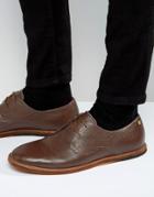 Frank Wright Busby Derby Shoes In Brown Leather - Brown