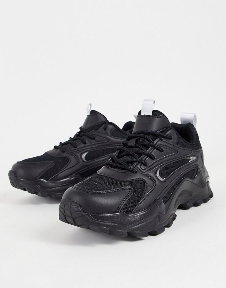 Topshop Casey Chunky Sneakers In Black