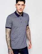 Lyle & Scott Polo Shirt With Contrast Collar In Navy - Navy