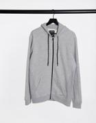 Bershka Zip Hoodie Co-ord In Gray-grey