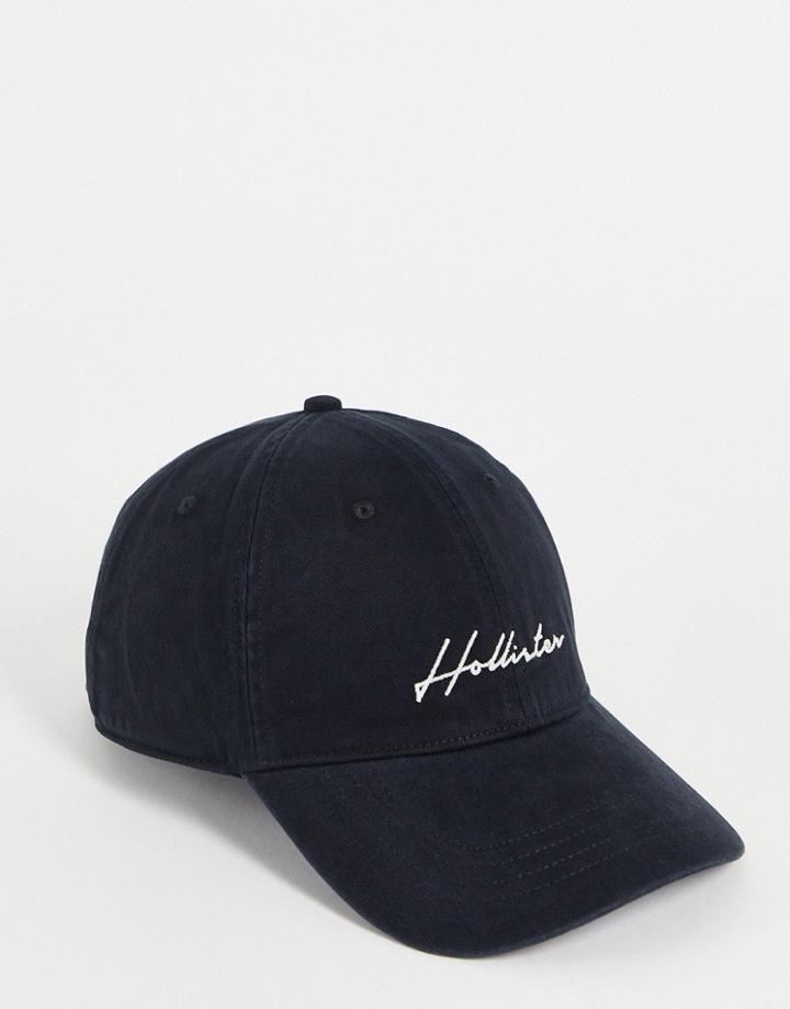 Hollister Cap In Black With Script Logo