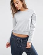 Asos Oversized Cropped Sweatshirt - Gray