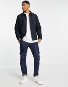 Only & Sons Padded Worker Jacket With Chest Pockets In Navy