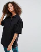 Monki Cotton Shirt - Black