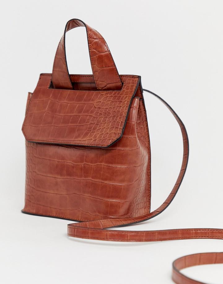 Asos Design Mini Croc Backpack - Tan