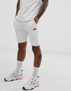 Ellesse Noli Shorts With Small Logo In White Marl - Gray