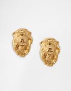 Bill Skinner Lion Stud Earrings - Gold