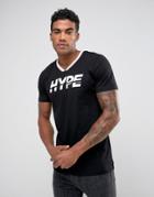 Hype T-shirt In Black With Large Logo - Black