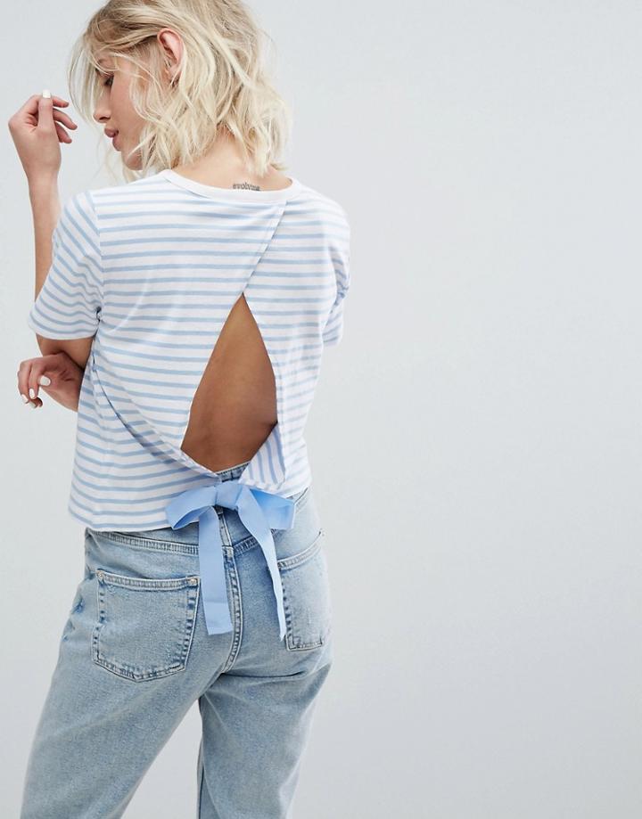 Miss Selfridge Tie Back T-shirt - Multi