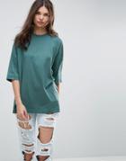 Asos T-shirt In Super Oversized Fit - Green