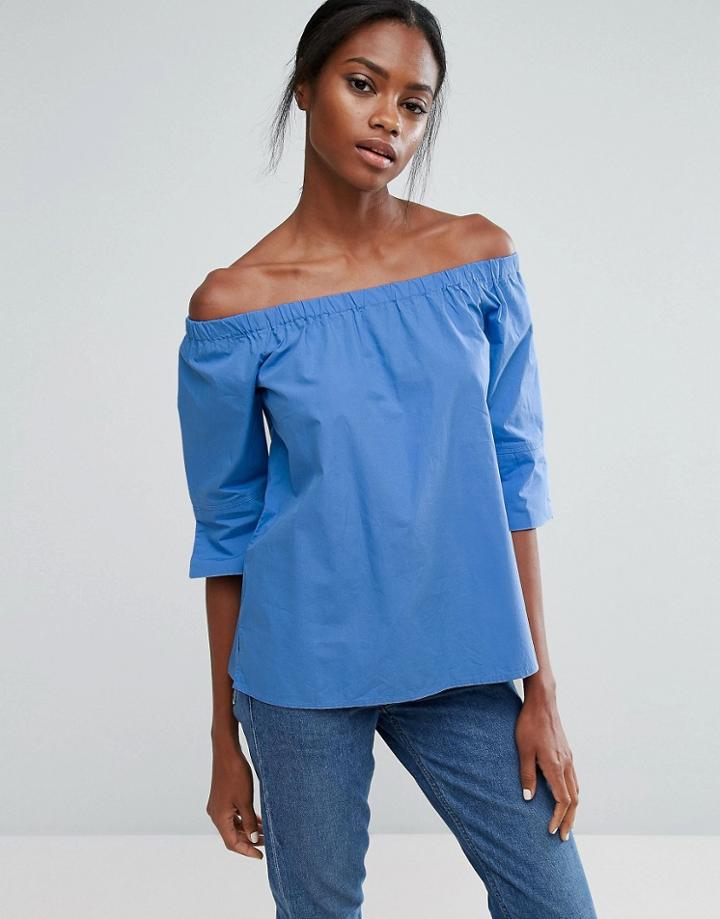 Vero Moda Off The Shoulder Top - Blue