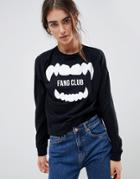Only Halloween Fang Club Sweatshirt - Black