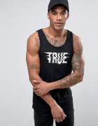 Asos Muscle Tank With True Glitch Print - Black