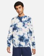 Nike Festival Tie-dye Graphic Crew Neck Sweatshirt In Blue-blues