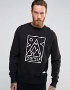 Penfield Sweatshirt With Peaks Print In Black - Black