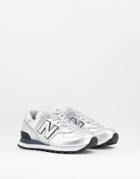 New Balance 574 Metallic Sneakers In Silver