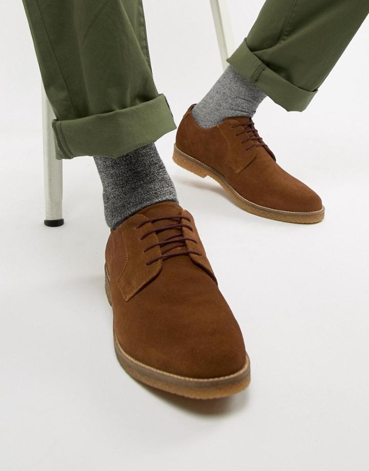Silver Street Faux Crepe Lace Up Boots In Tan - Tan