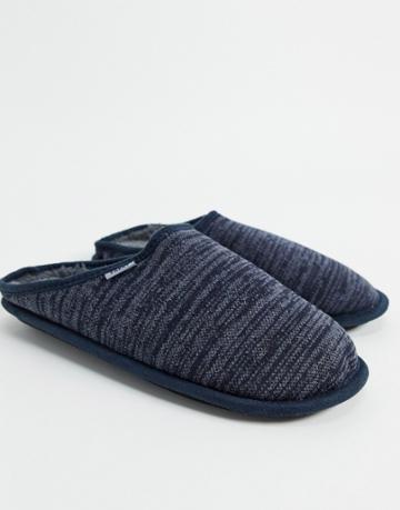 Greentreat Mule Slippers In Navy
