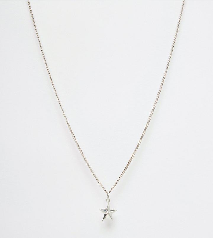 Fashionology Sterling Silver Star Pendant Necklace - Silver