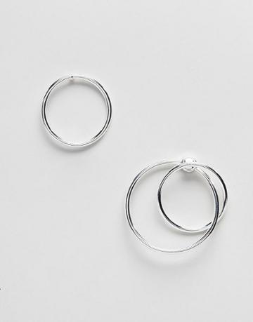 Finery Ossom Interlinked Circle Earrings - Silver