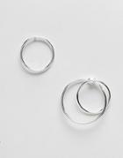 Finery Ossom Interlinked Circle Earrings - Silver
